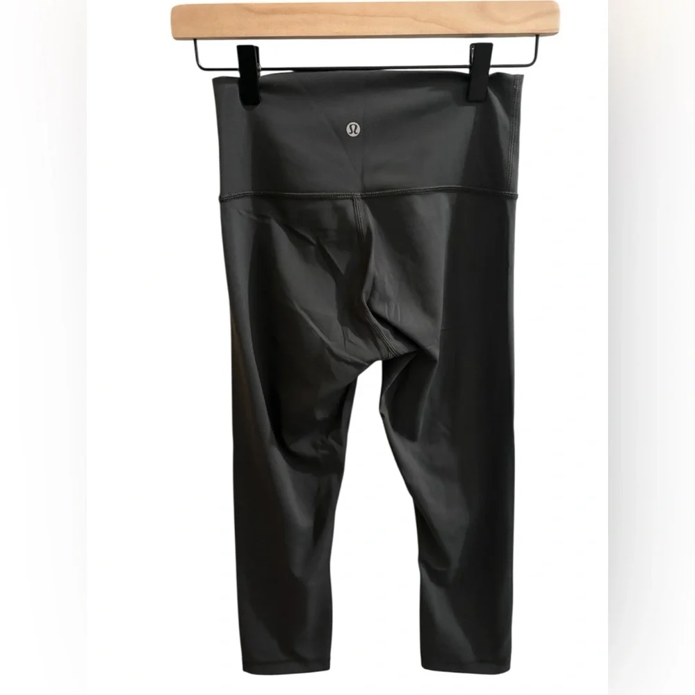 Lululemon Athletica Wunder Under Crop High Rise Full on Luxtreme Graphite Gray